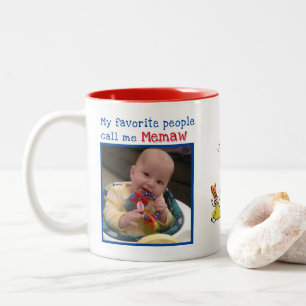Mijn favoriete mensen noemen me Mamaw Cadeaus Tweekleurige Koffiemok