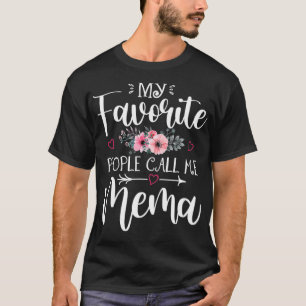 Mijn favoriete mensen noemen me Mema Floral moeder T-shirt