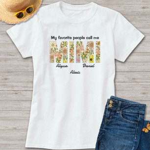 Mijn favoriete mensen noemen me Mimi kleinkinderen T-shirt