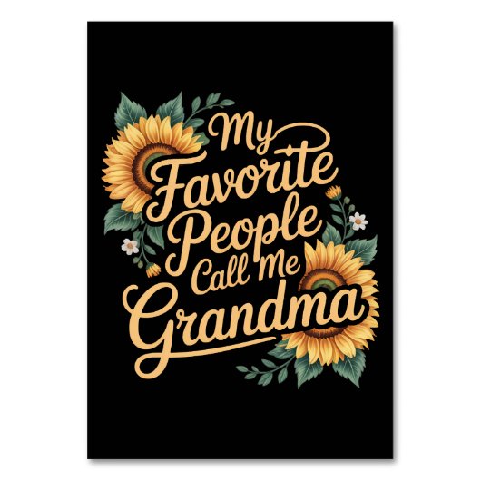 Mijn favoriete mensen noemen me oma Moederdag Kaart (Achterkant)