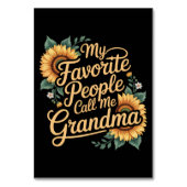 Mijn favoriete mensen noemen me oma Moederdag Kaart (Voorkant)