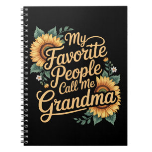 Mijn favoriete mensen noemen me oma Moederdag Notitieboek