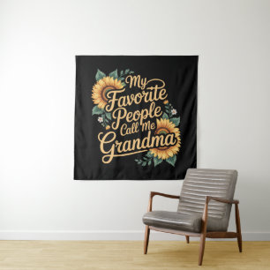 Mijn favoriete mensen noemen me oma Moederdag Wandkleed
