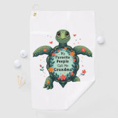 Mijn favoriete mensen noemen me oma schildpad - om golfhanddoek (Insitu)