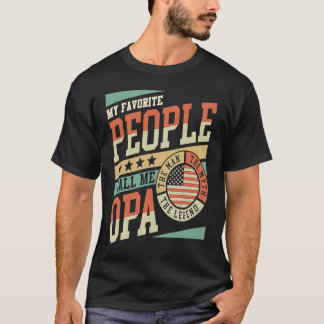 Mijn favoriete mensen noemen me opa mannen vintage t-shirt