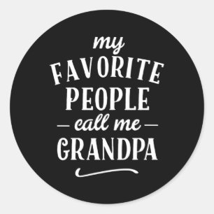 Mijn favoriete mensen noemen me opa ronde sticker