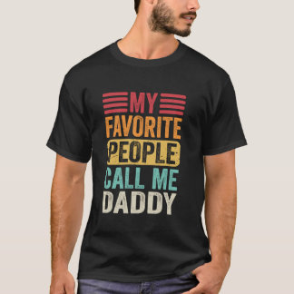 Mijn favoriete mensen noemen me papa Retro Fun T-shirt