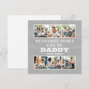 Mijn favoriete mensen noemen me papa Vaderdag Feestdagenkaart