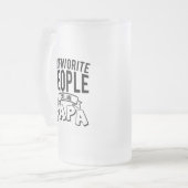 Mijn favoriete mensen noemen me Papa woordkunst Matglas Bierpul (Voorkant links)