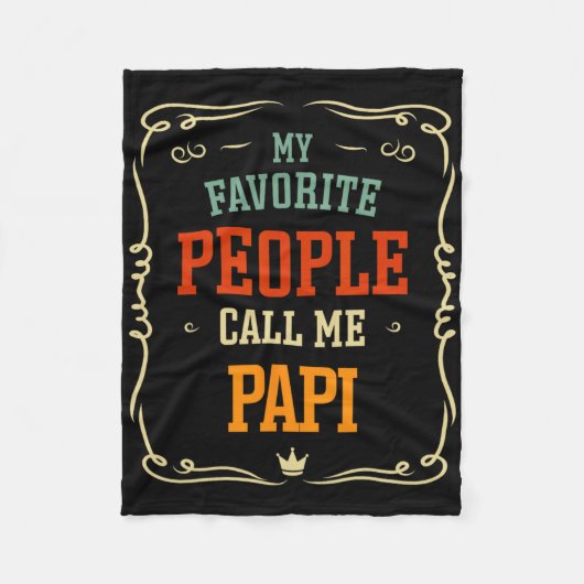 Mijn favoriete mensen noemen me papi vader en #; s fleece deken (Voorkant)