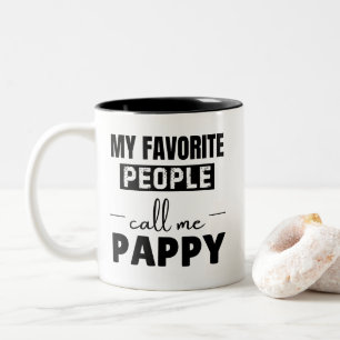 Mijn favoriete mensen noemen me Pappy Funny opa Tweekleurige Koffiemok