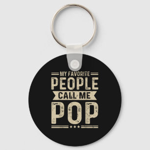 Mijn favoriete mensen noemen me Pop Grappige Opa P Sleutelhanger