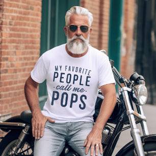 Mijn favoriete mensen noemen me Pops Vaderdag 2025 T-shirt