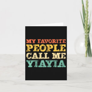 Mijn favoriete mensen noemen me Yiayia Vintage Yia Kaart