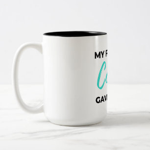 Mijn favoriete neef gaf me deze 2 tweekleurige koffiemok