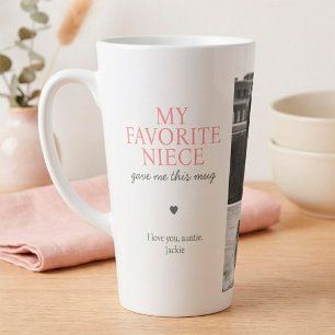 Mijn favoriete nicht gepersonaliseerde fotocollage latte mok