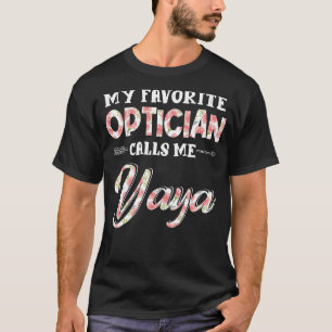 Mijn favoriete Opticien noemt me Yaya Floral T-shirt