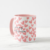 Mijn favoriete persoon roze harten tweekleurige Mo Mok (Voorkant links)