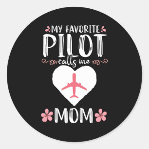 Mijn favoriete piloot noemt me het vliegtuig van m ronde sticker
