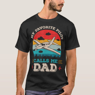 Mijn favoriete piloot noemt me papa Funny Future P T-shirt