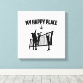 Mijn favoriete plaats | Ideaal voor volleybalspele Canvas Afdruk (Insitu (Houten vloer))