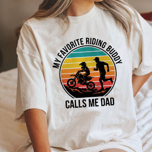 Mijn favoriete rijmaatje noemt me papa Motocross Tri-Blend Shirt