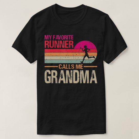 Mijn favoriete Runner roept me tot oma moeder T-shirt (Design voorkant)