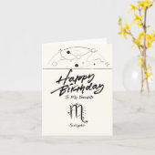 Mijn favoriete Schorpioen Hartelijke Verjaardag Ka Kaart (Gele Bloem)