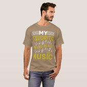 Mijn favoriete schuilplaats is een muziekvriend t-shirt (Voorkant volledig)