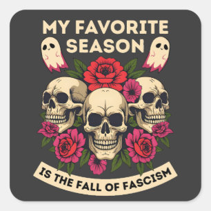 Mijn favoriete seizoen is de Herfst van het fascis Vierkante Sticker