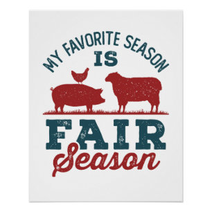 Mijn favoriete seizoen is Fair Season County Fair Perfect Poster