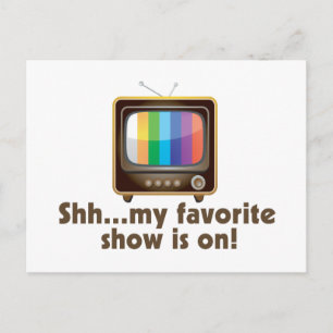Mijn favoriete Show staat op televisie Briefkaart