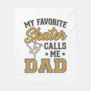 Mijn favoriete skater noemt me papa vintage shirt_ fleece deken