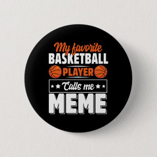 Mijn favoriete skeletspeler noemt me Meme Moederda Ronde Button 5,7 Cm