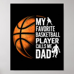 Mijn favoriete skeletspeler noemt me papa Vaderdag Poster