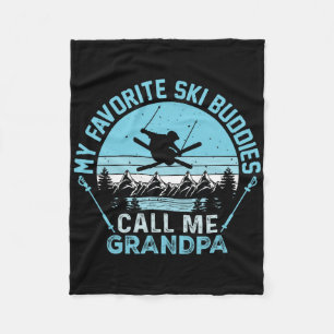 Mijn favoriete ski-makkers noemen me opa Funny Ski Fleece Deken