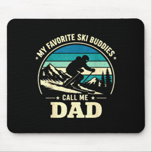 Mijn favoriete ski-vrienden noemen me papa Skiende Muismat
