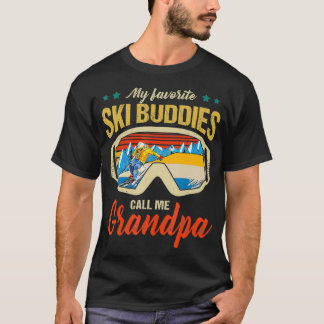 Mijn favoriete skiboeden noemen me opa t-shirt