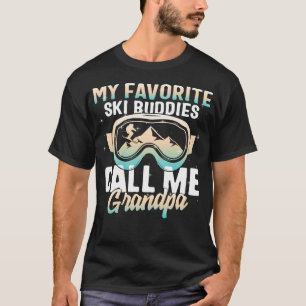 Mijn favoriete skivrienden, noem me opa, skiën t-shirt