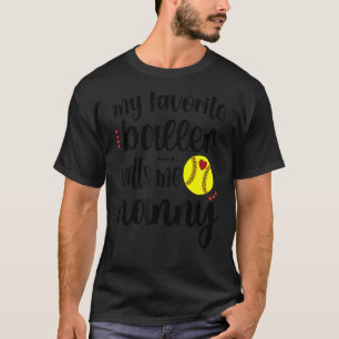 Mijn favoriete Softball Player roept me Nanny Gran T-shirt