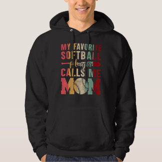 Mijn favoriete Softball-speler noemt me mama Softb Hoodie
