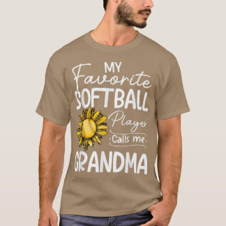 Mijn favoriete Softball-speler noemt me oma Sunfl T-shirt