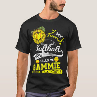 Mijn favoriete softbalspeler noemt me Gammie Sunfl T-shirt