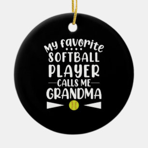 Mijn favoriete softbalspeler noemt me oma keramisch ornament