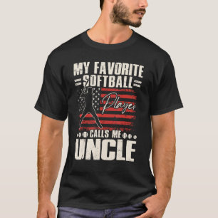 Mijn favoriete softbalspeler noemt me oom Amerika T-shirt