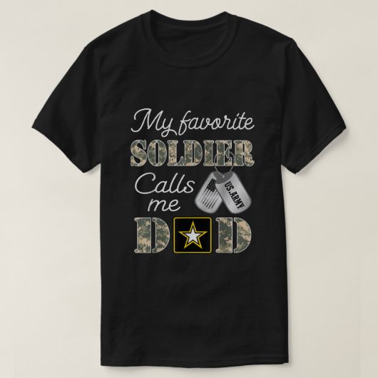 Mijn favoriete soldaat noemt me het Afstuderen van T-shirt (Design voorkant)