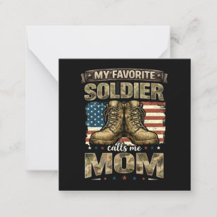 Mijn favoriete soldaat noemt me mama notitiekaartje