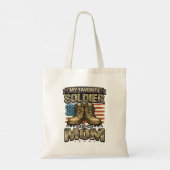 Mijn favoriete soldaat noemt me mama tote bag (Achterkant)