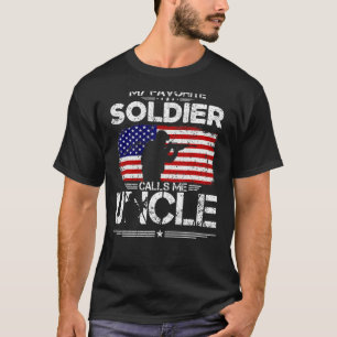 Mijn favoriete soldaat noemt me oom Amerikaanse vl T-shirt