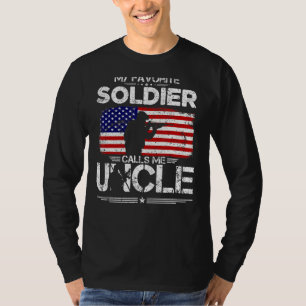 Mijn favoriete soldaat noemt me oom Amerikaanse vl T-shirt